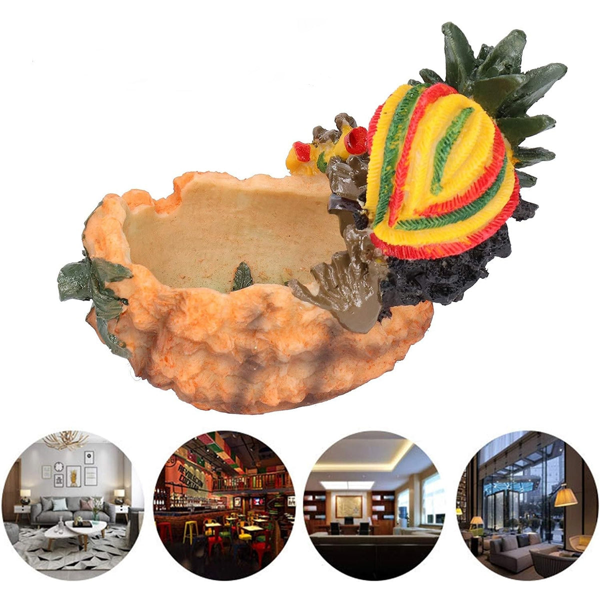 Cendrier Jamaïcain En Résine Motif Ananas