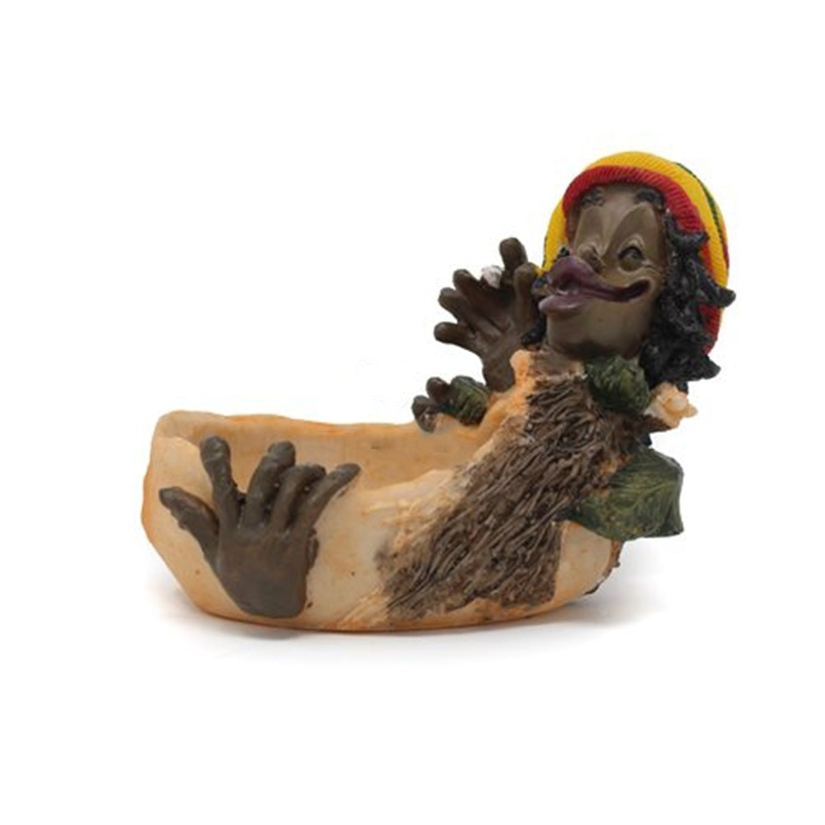 Cendrier Jamaïcain En Résine Motif Noix De Coco