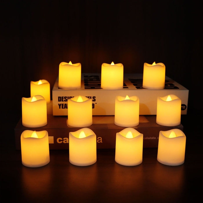 Chandelles Électroniques 24 Pièces Romantiques Pour Mariage Et Fête Sans Flamme À LED