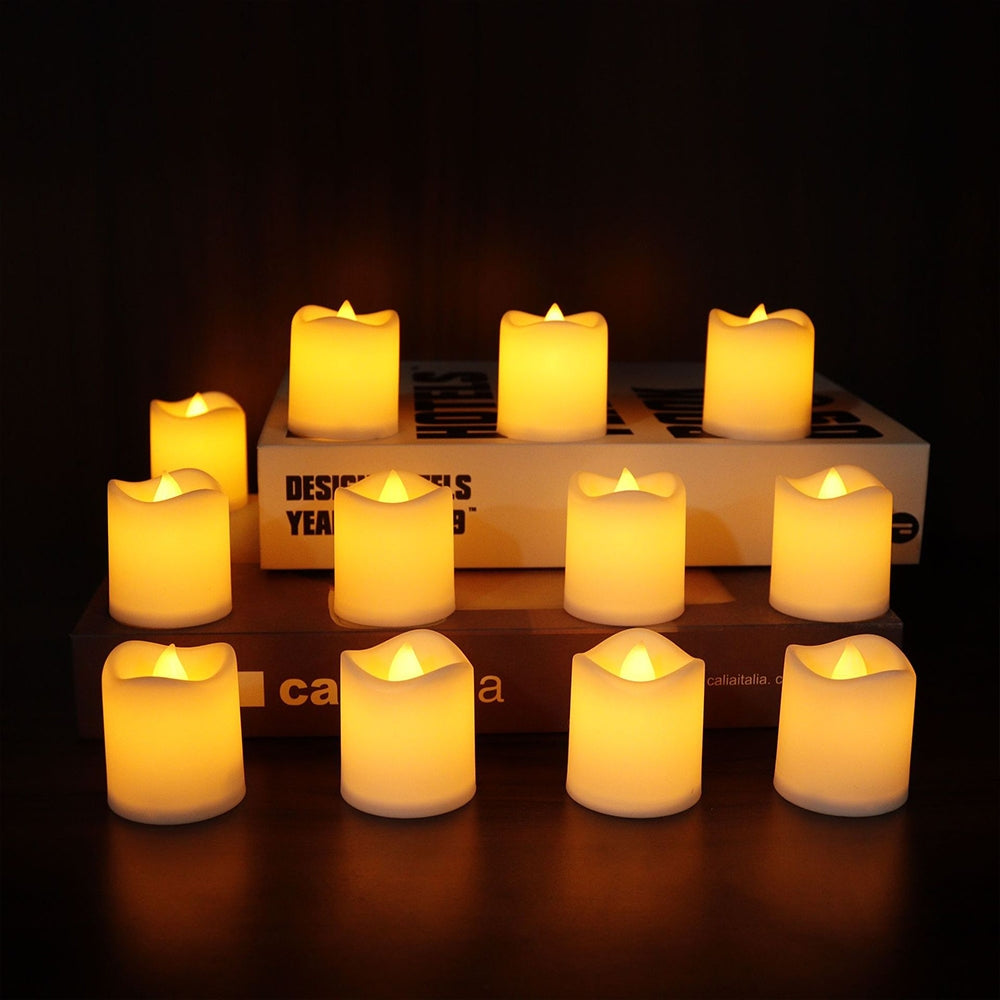 Chandelles électroniques 12 pièces romantiques pour mariage et fête sans flamme à LED
