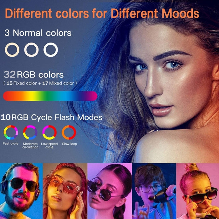 Ring Light RGB Avec Support Téléphone De Diamètre 33 Cm Trépied 2 M