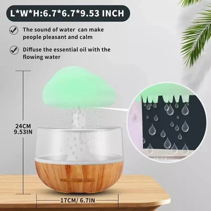 Diffuseur Humidificateur D'huiles Essentielles Et Veilleuse Colorée