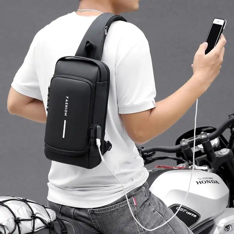 Sac À Dos À Bandoulière Antivol USB