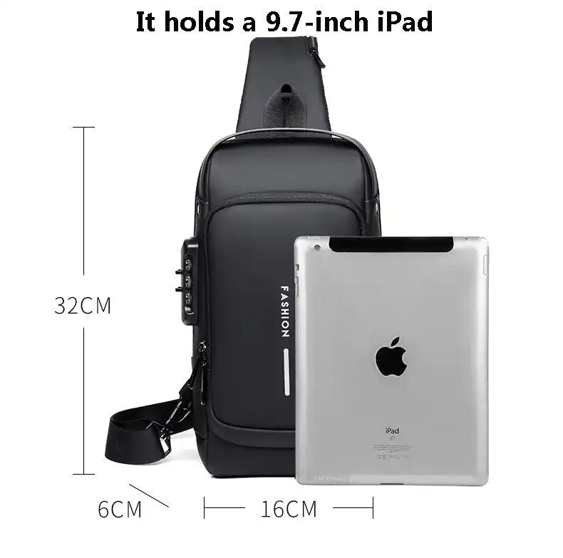 Sac À Dos À Bandoulière Antivol USB