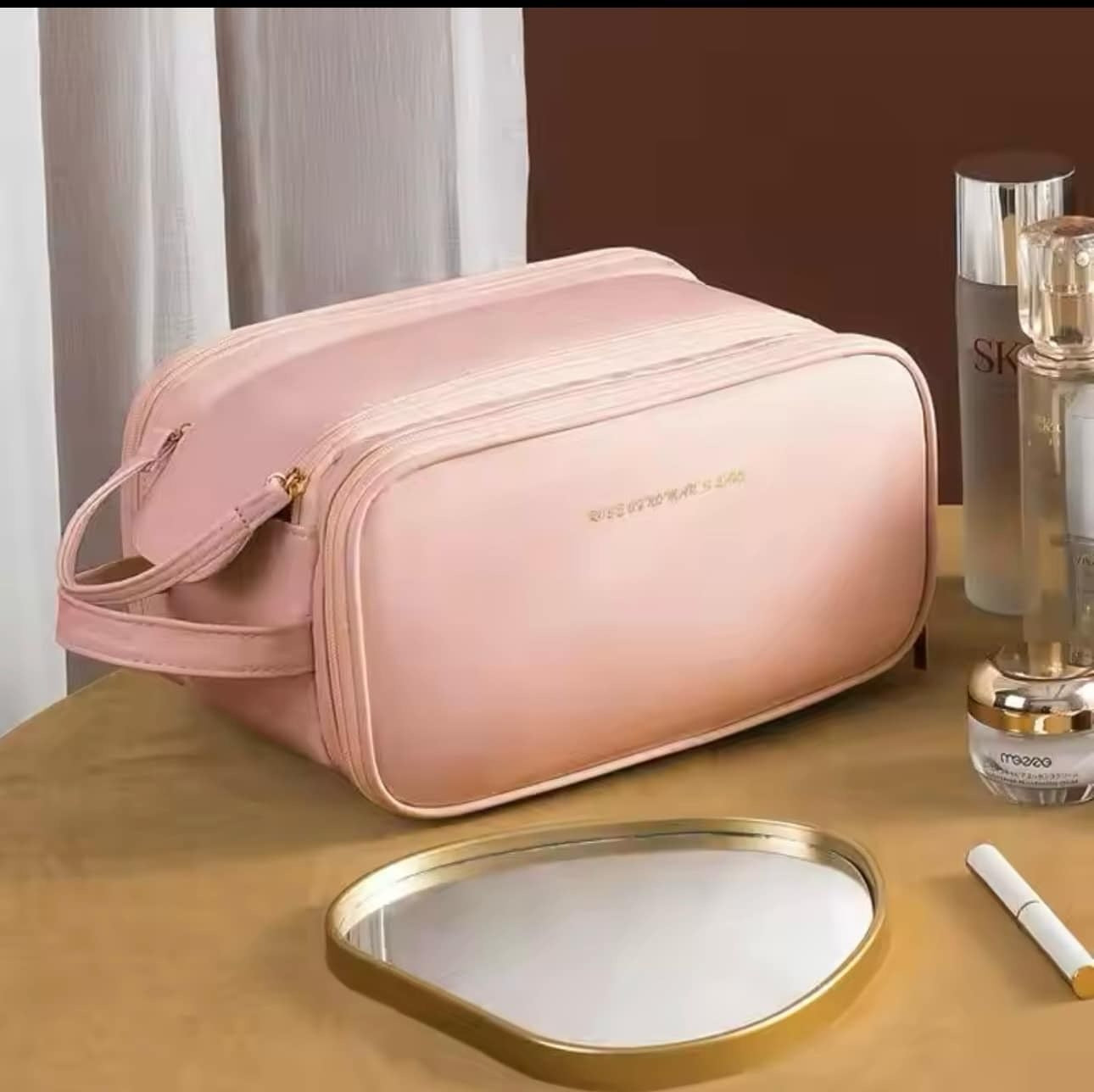 Trousse De Maquillage Multifonctionnelle En Similicuir