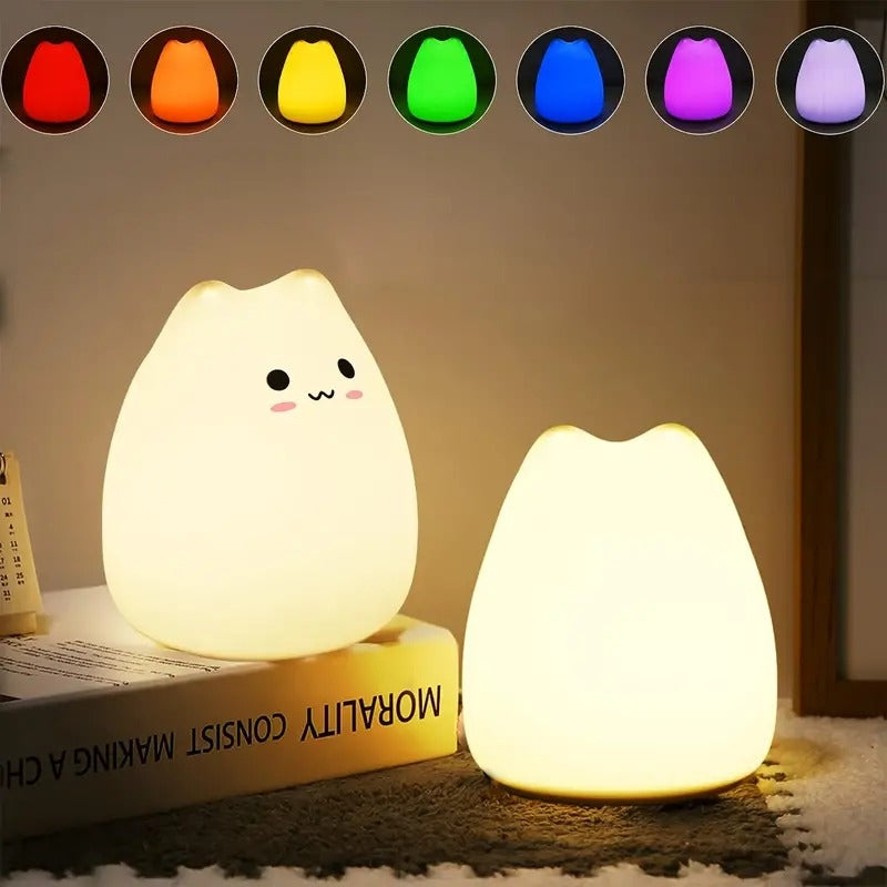 Lampe En Silicone Petit Chat Souriant