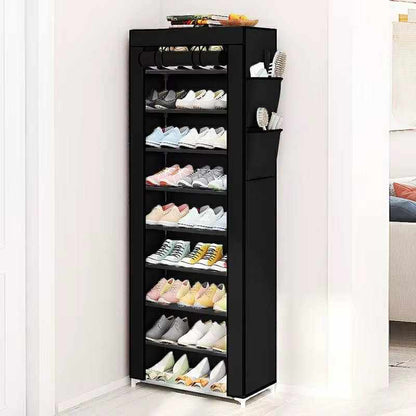 Étagère à Chaussures en Tissu à 9 Étages