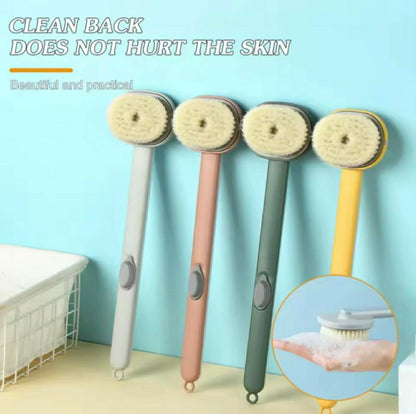Brosse de Bain Long Manche 2 En 1 Avec Réservoir de Gel Douche – Exfoliante & Massante