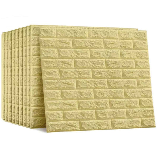 Pack de 10 Panneaux Muraux Adhésifs Anti-Humidité 3D - 77 * 70 cm