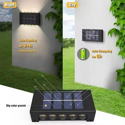 Pack de 4 Applique Murale Solaire LED Extérieure 10 LED