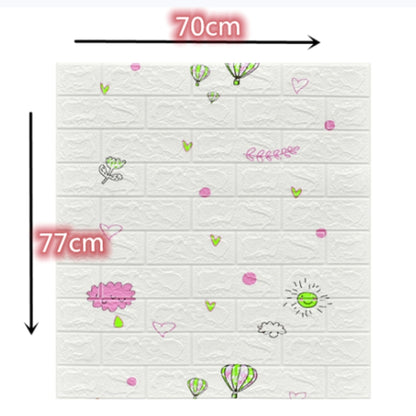 Pack de 10 Panneaux Muraux Adhésifs Anti-Humidité 3D 77*70 Cm Ballon