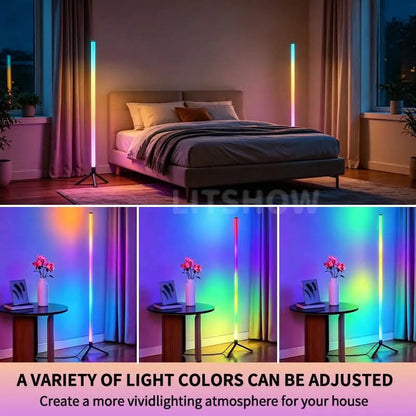 Lampe D'ambiance LED RGB Avec Télécommande et Trépieds