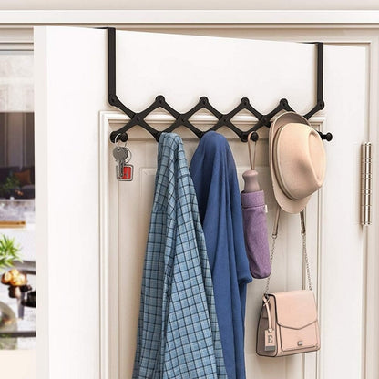 Cintre avec 6 crochet derrière la porte porte-manteau mural sans trou support de rangement