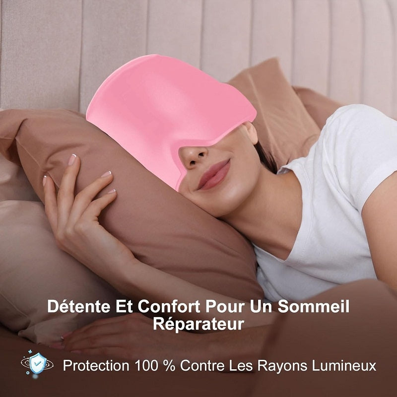 Bonnet de soulagement de la migraine avec couverture supérieure en gel, pour soulager les tensions, le stress, la douleur
