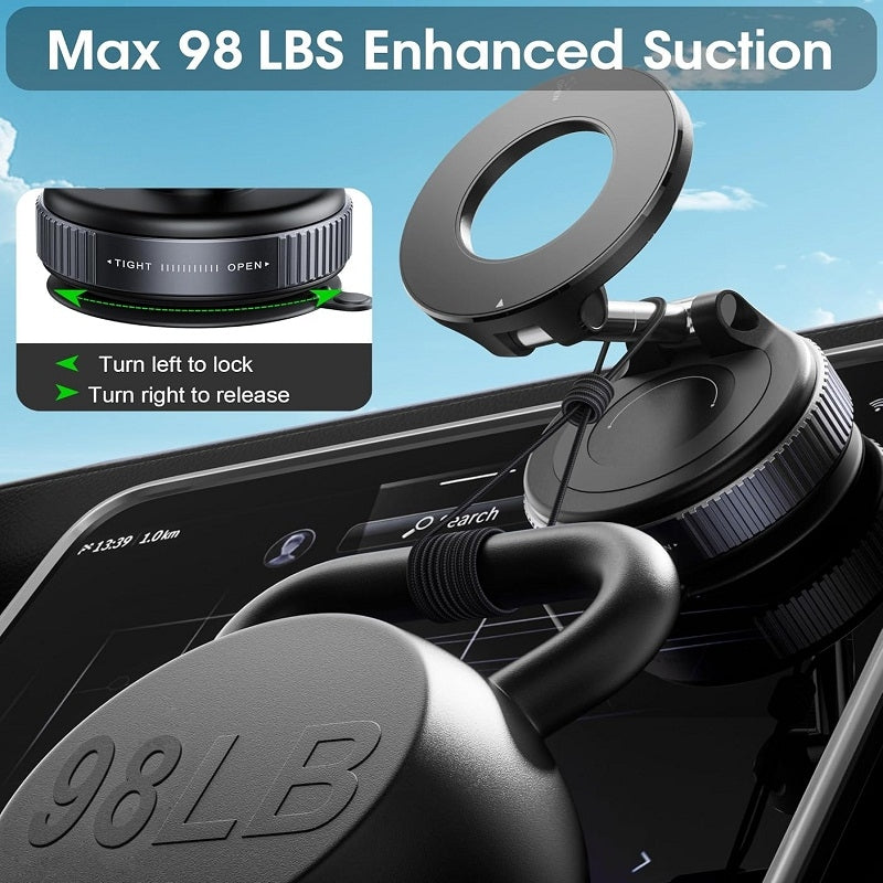 Support de téléphone Ultra magnétique Ventouse pour voiture amélioré renforcé à 360 °