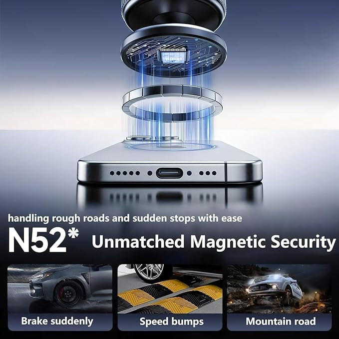 Support de téléphone Ultra magnétique Ventouse pour voiture amélioré renforcé à 360 °