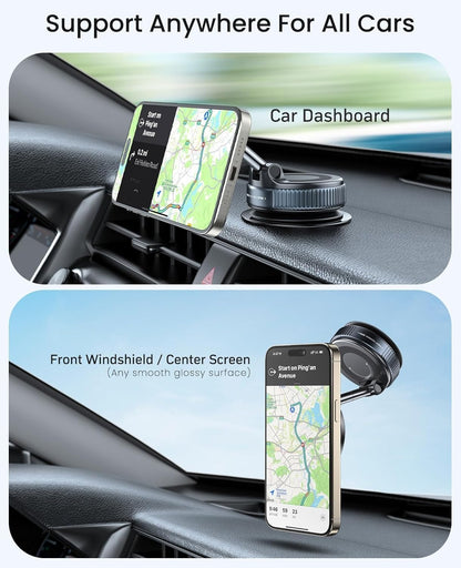 Support de téléphone Ultra magnétique Ventouse pour voiture amélioré renforcé à 360 °