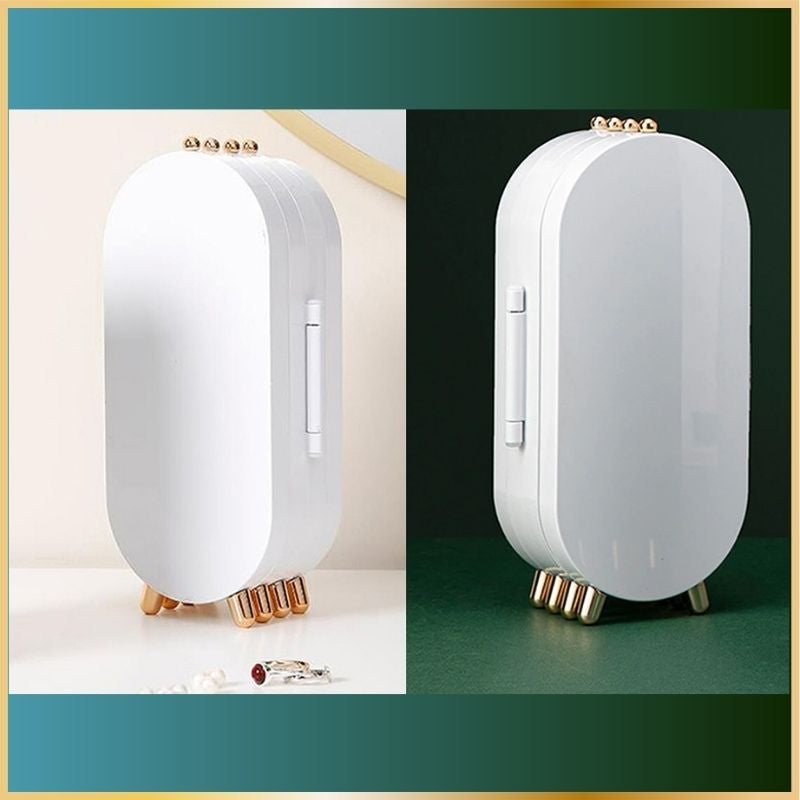 Boîte à Bijoux Pliable avec Miroir & Grand Rangement