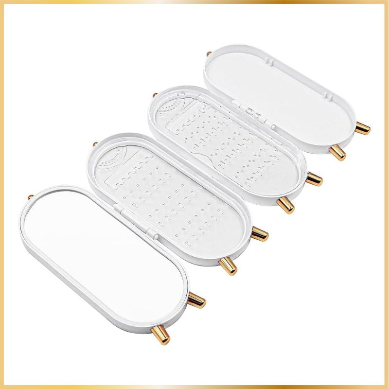 Boîte à Bijoux Pliable avec Miroir & Grand Rangement