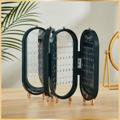 Boîte à Bijoux Pliable avec Miroir & Grand Rangement