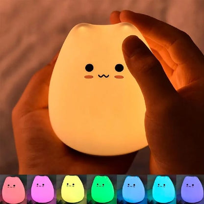 Lampe En Silicone Petit Chat Souriant