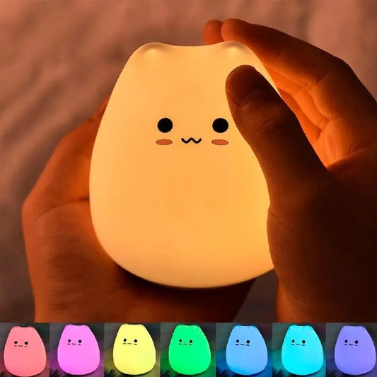 Lampe En Silicone Petit Chat Souriant