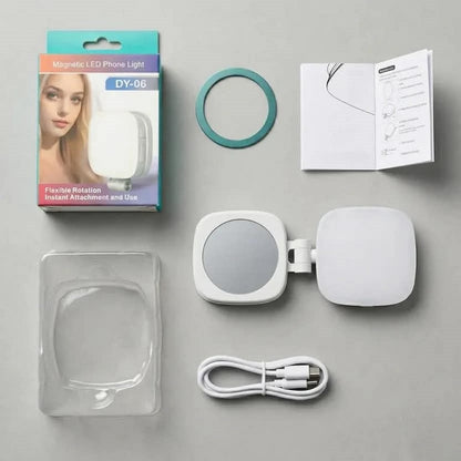 Lampe Led selfie pliable magnétique avec miroir