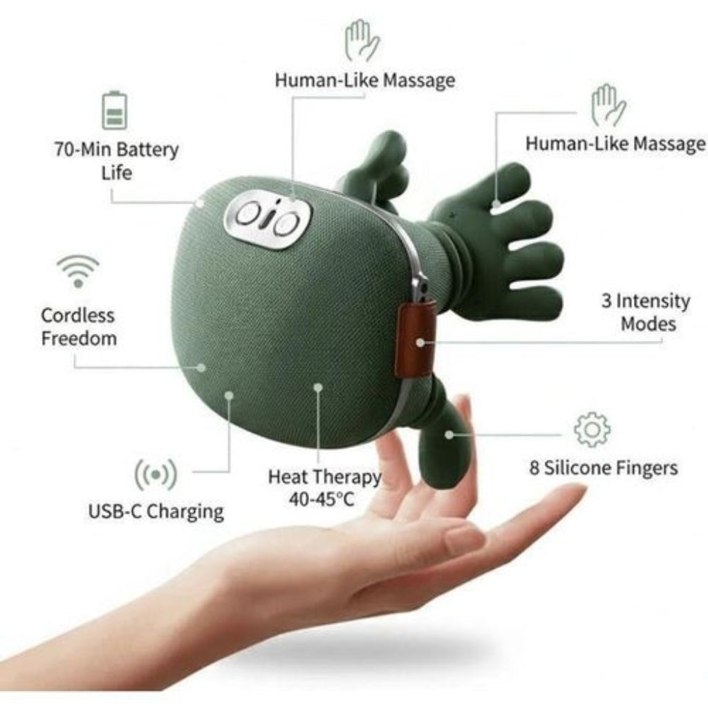 Masseur Électrique pour Cou et Épaules avec Chaleur – Rechargeable USB