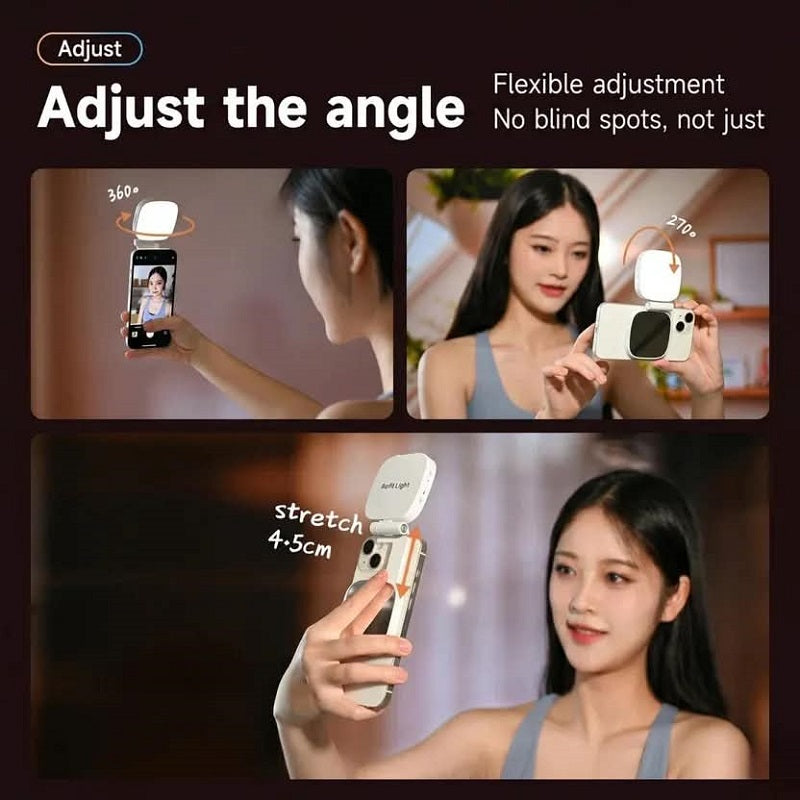 Lampe Led selfie pliable magnétique avec miroir