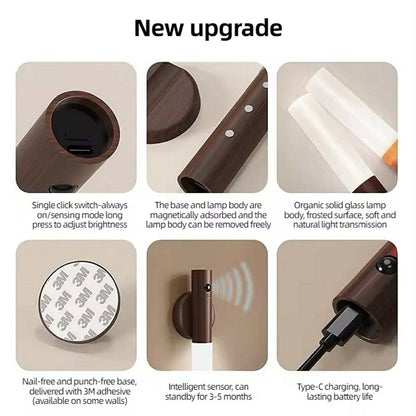 Applique Murale à LED Rechargeable avec Détecteur Mouvement