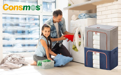 Boîte de Rangement Pliable pour Linge de Maison 66L (50 x 40 x 33 cm) Modèle 1