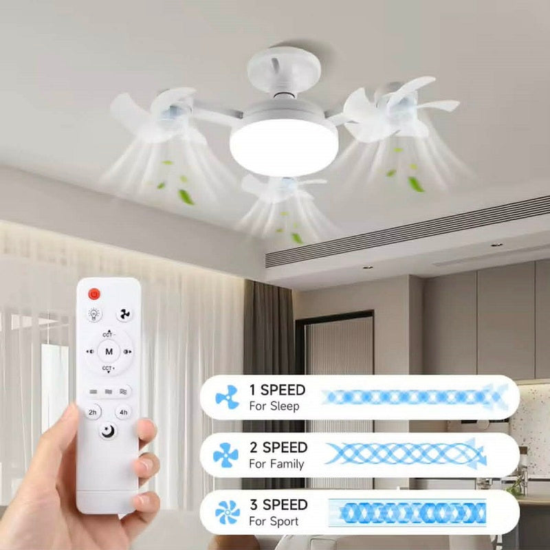 Ventilateur de Plafond LED 2 en 1 Silencieux Avec Télécommande – 3 Vitesses