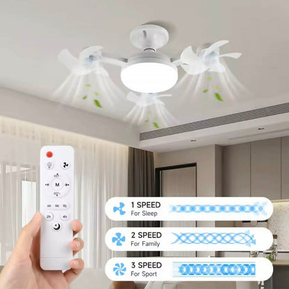 Ventilateur de Plafond LED 2 en 1 Silencieux Avec Télécommande – 3 Vitesses
