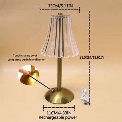 Lampe De Table Portables Sans Fil Rechargeable Avec Tactile En Acrylique