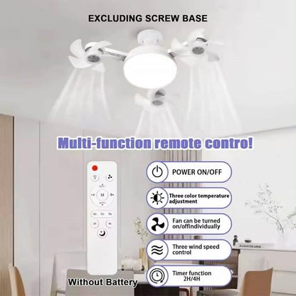 Ventilateur de Plafond LED 2 en 1 Silencieux Avec Télécommande – 3 Vitesses