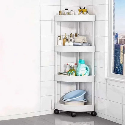 Etagère D'angle Pour Salle De Bain- Blanc