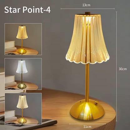 Lampe De Table Portables Sans Fil Rechargeable Avec Tactile En Acrylique