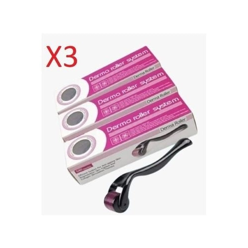 Lot De 3 Derma Roller Rouleau Massage Et Soins Visage