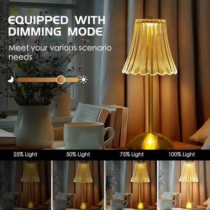 Lampe De Table Portables Sans Fil Rechargeable Avec Tactile En Acrylique