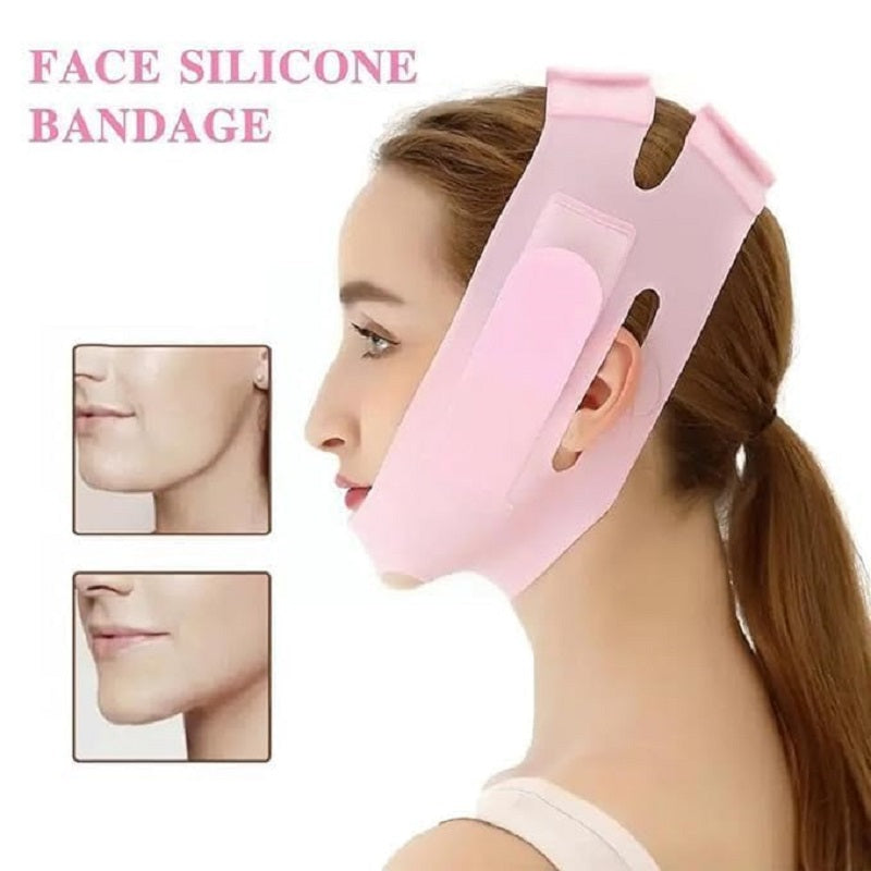 Masque facial en silicone pour lifter et lisser le menton et les joues