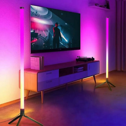 Lampe D'ambiance LED RGB Avec Télécommande et Trépieds