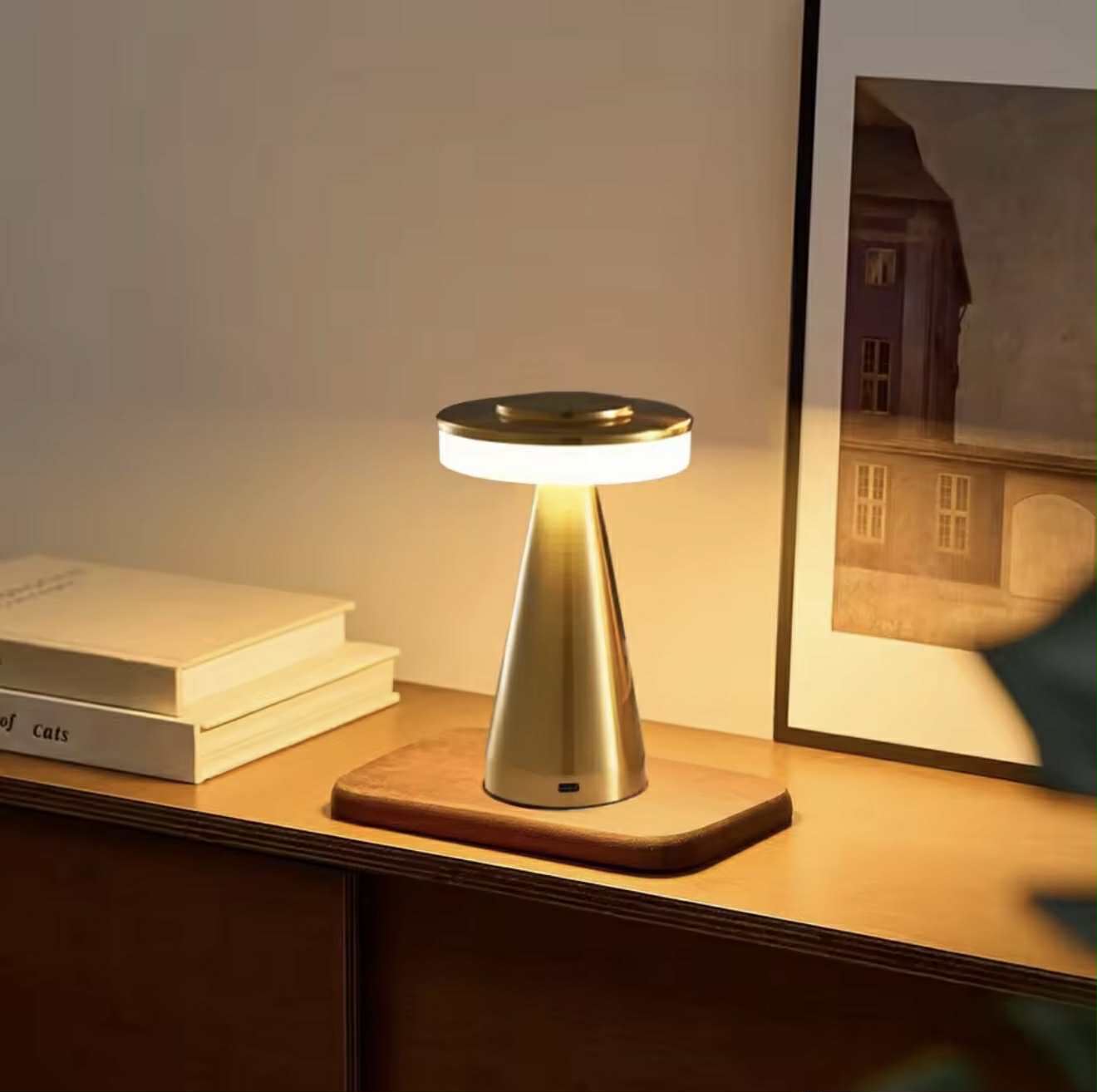 Lampe De Table Portables Sans Fil Rechargeable Avec Tactile