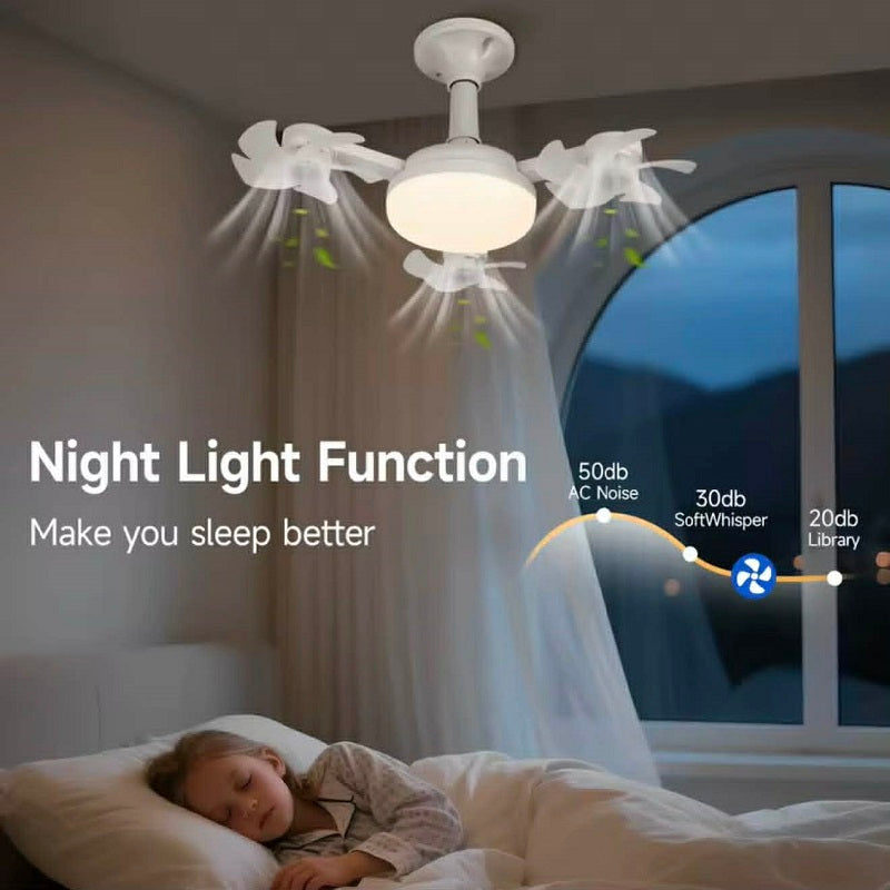 Ventilateur de Plafond LED 2 en 1 Silencieux Avec Télécommande – 3 Vitesses