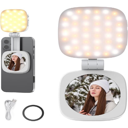 Lampe Led selfie pliable magnétique avec miroir