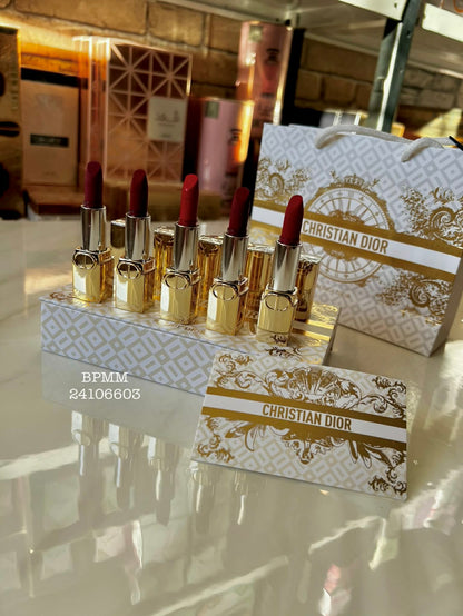 Coffret Rouge à Lèvres 5 Pieces Avec Sac Cadeaux