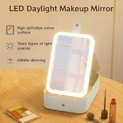 Organisateur De Maquillage Avec Miroir LED