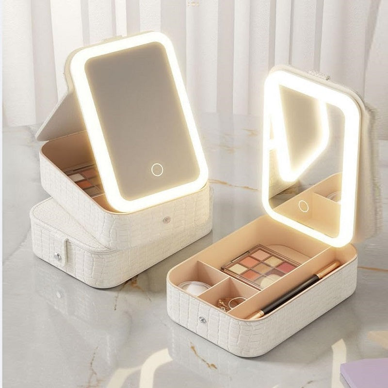 Organisateur De Maquillage Avec Miroir LED