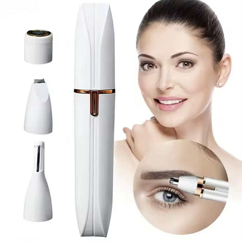 Rasoir 4 en 1 pour femme sans fil – Corps, zone intime, nez et visage