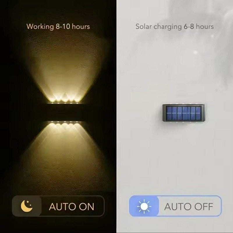 Pack de 2 Applique Murale Solaire LED Extérieure 10 LED