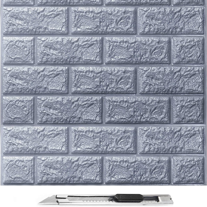 Pack de 10 Panneaux Muraux Adhésifs Anti-Humidité 3D - 77 * 70 cm